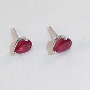 Ruby Natural Gemstone Earrings 1 Carat tw